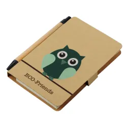 Notes „Eco friends” w formacie A6 z długopisem - R73809