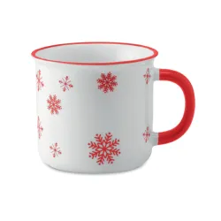 Ceramiczny kubek o pojemności 290 ml z motywem płatka śniegu - CX1452