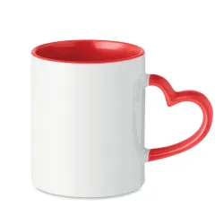 Kubek ceramiczny o pojemności 300 ml z uchwytem w kształcie serca - MO9455-05