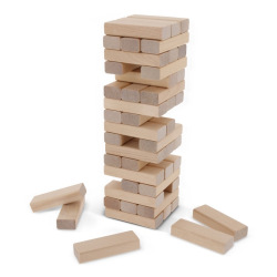 Drewniana gra w układanie wieży - LT90776