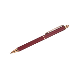Matowy długopis z akcentami w kolorze różowego złota - 19698