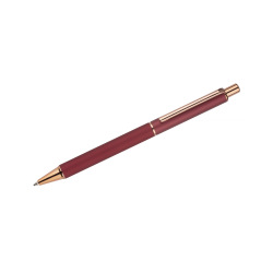 Matowy długopis z akcentami w kolorze różowego złota - 19698