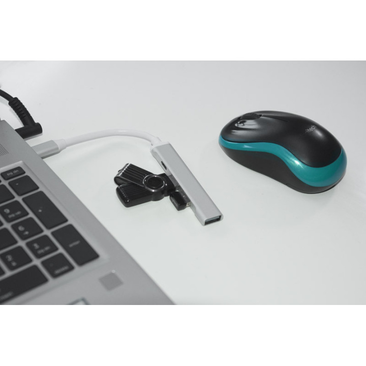 Rozdzielacz HUB USB z kablem typ C - AS 09163