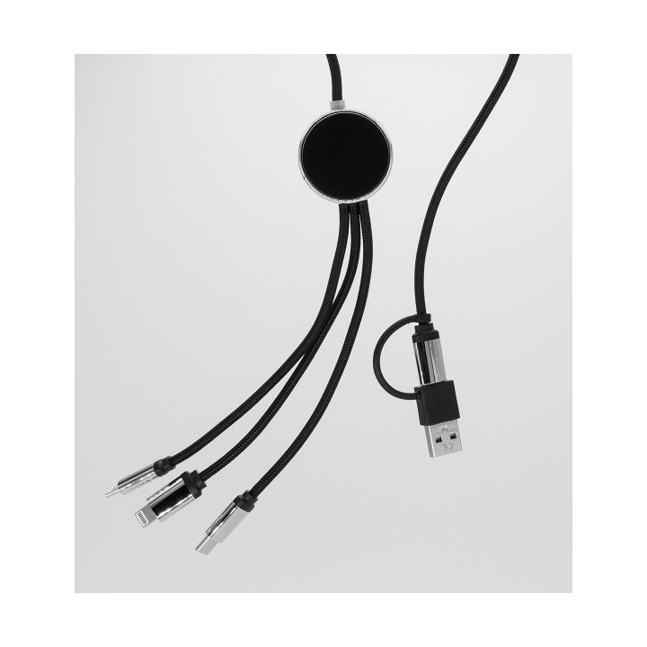 DŁUGI KABEL 4W1 Z PODŚWIETLANYM LOGO - EG058803