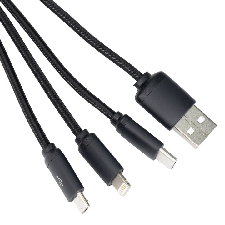 Długi kabel 3w1 z podświetlanym logo - EG053403