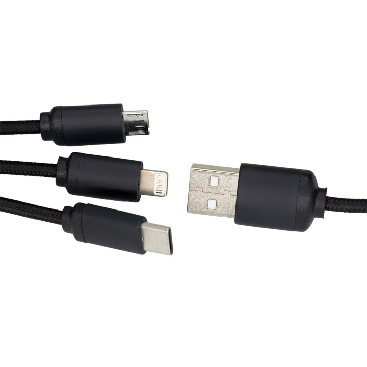 Długi kabel 3w1 z podświetlanym logo - EG053403
