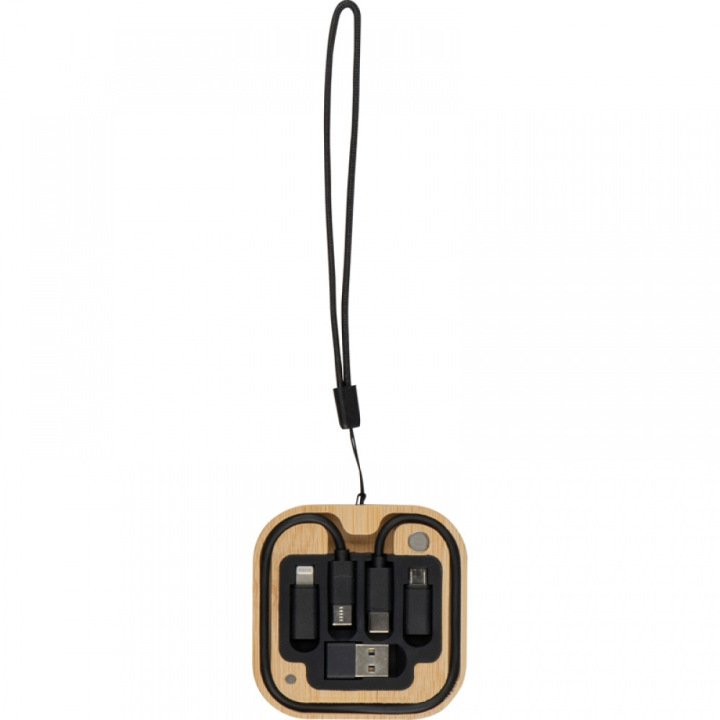 Kabel 4 w 1 w drewnianej obudowie - MA 3388413