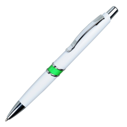 Długopis plastikowy z metalową skuwką - R73380
