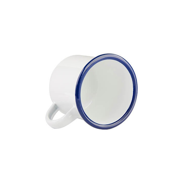 Emaliowany stalowy kubek do sublimacji, 330 ml - biały