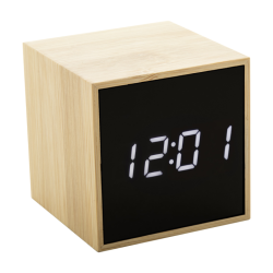 Bambusowy zegar z alarmem - AP810461 (gadzety reklamowe)