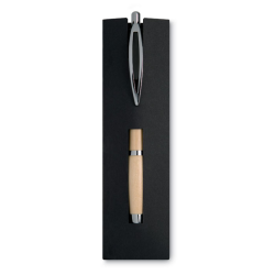 Drewniany automatyczny długopis z drewna różanego i klonu - mo7393