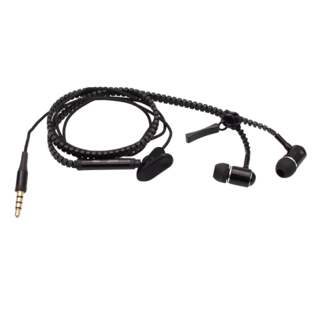 Słuchawki douszne wyposażone w mikrofon i przycisk do odbierania połączeń - R50187