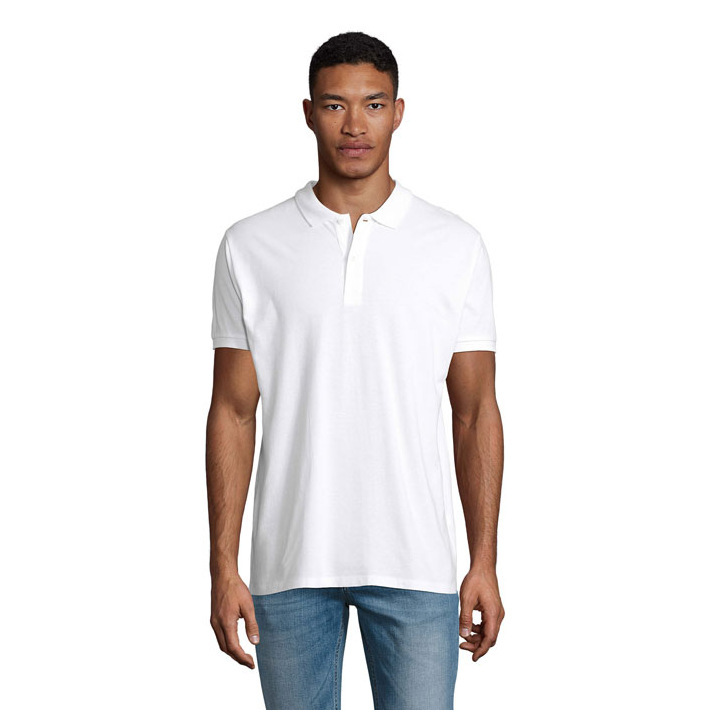 PLANET MEN polo 170g - S03566 (MOCN#WH)