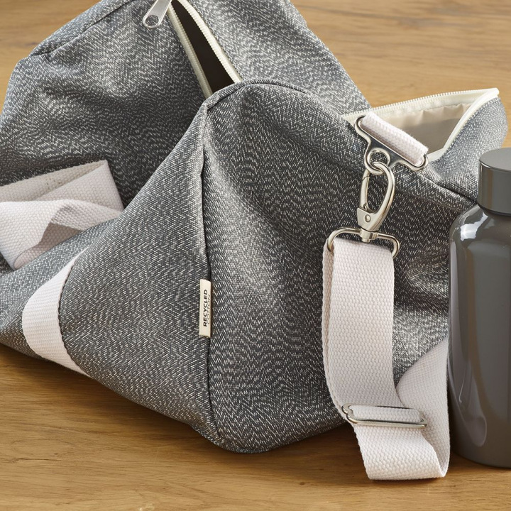 Torba na siłownię z bawełny z recyklingu (75%) i rPET (25%) - AGB004