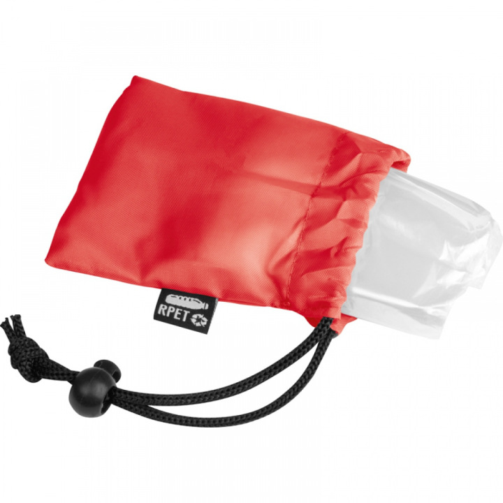 Przezroczyste ponczo przeciwdeszczowe w etui wykonanym z RPET - 4378804
