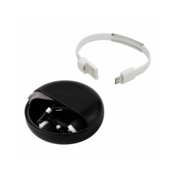 Zestaw słuchawki w etui z bransoletką USB szary - R09005 (gadzety reklamowe)