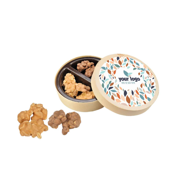 SŁodycze reklamowe clusters wooden box - SLOD-0095