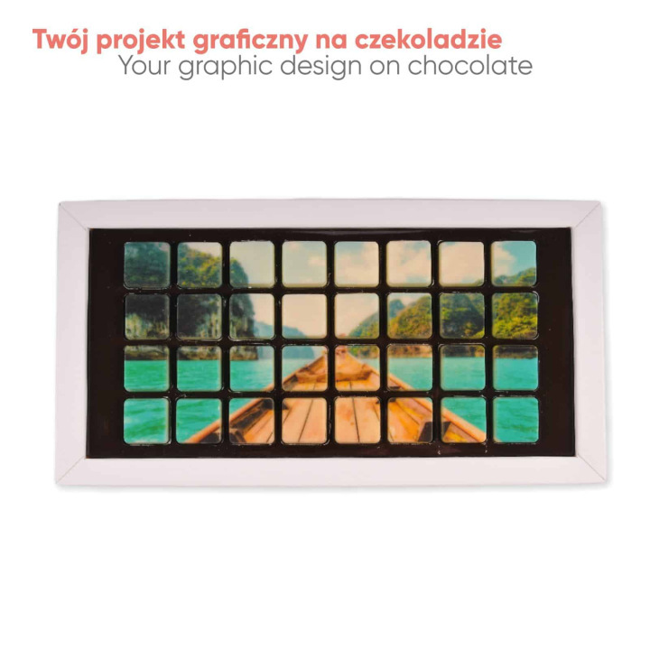 Zestaw czekoladek choco text 4 linie print - SLOD-0594P