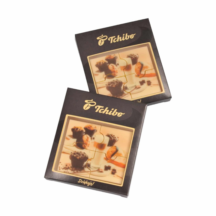 Zestaw czekoladek z nadrukiem puzzle 4 sztuki - SLOD-0048