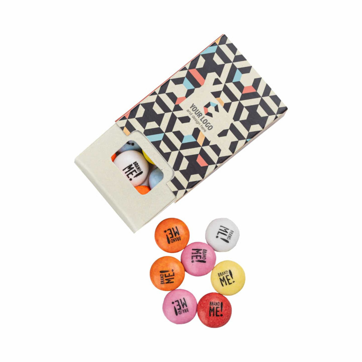 Czekoladowe lentilki z nadrukiem brand me! zip box - SLOD-0390