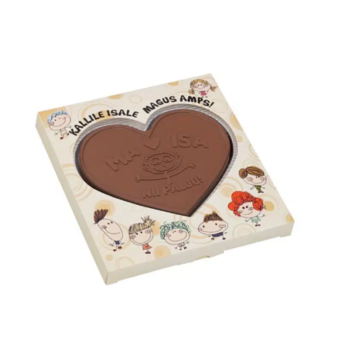 Czekoladowy kształt choco4mat serce print - SLOD-0314PSERCE