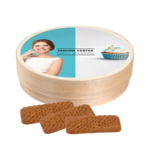 Ciastka reklamowe korzenne wooden box 70 g - SLOD-0046