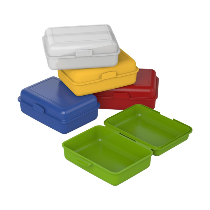 Lunch box "School box" large, standard-blue PP
