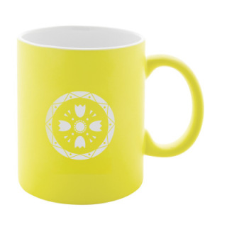 Kolorowy kubek ceramiczny z białym środkiem, 350 ml - AP781261 (ANDA#02)