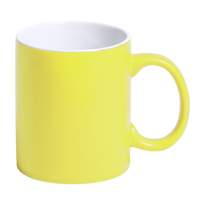 Kolorowy kubek ceramiczny z białym środkiem, 350 ml - AP781261 (ANDA#02)