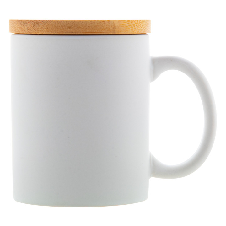 Kubek ceramiczny z bambusową pokrywką, 370 ml - AP721708 (ANDA#01)
