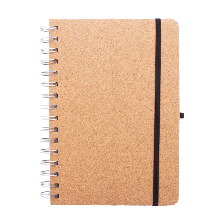 Notes spiralny pokryty naturalnym korkiem  - AP800516 (gadzety reklamowe)