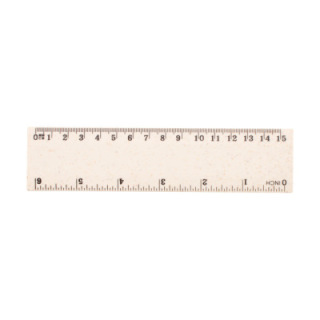 Ekologiczna linijka z plastiku ze słomy pszenicznej, 15 cm - AP808517 (ANDA#00)