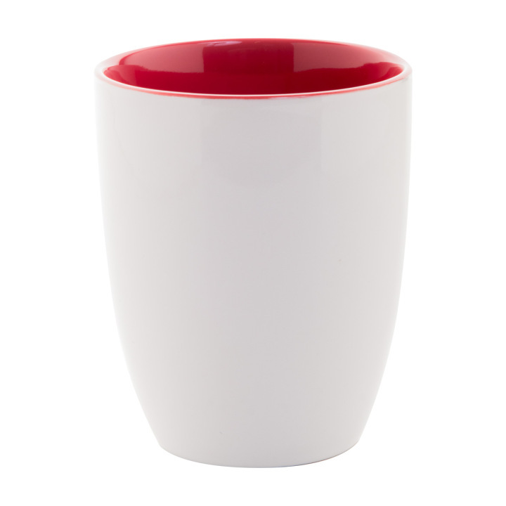 Wysokiej jakości biały kubek ceramiczny z kolorowym wnętrzem, pojemność 340 ml - AP800539 (ANDA#05)