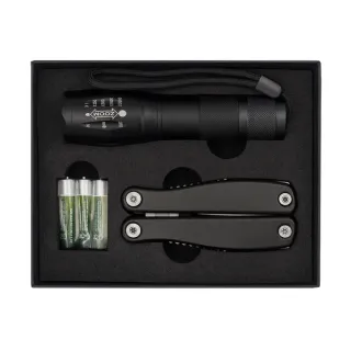Set consisting of LED torch and multitool in gift pack - R17568
