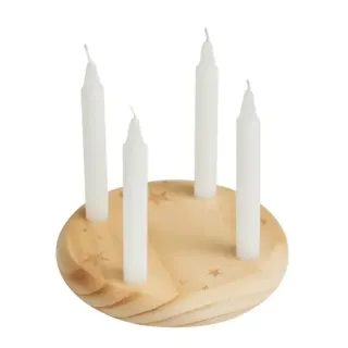 Small wooden advent wreath - 56-0902374