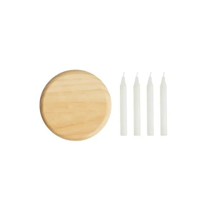 Small wooden advent wreath - 56-0902374