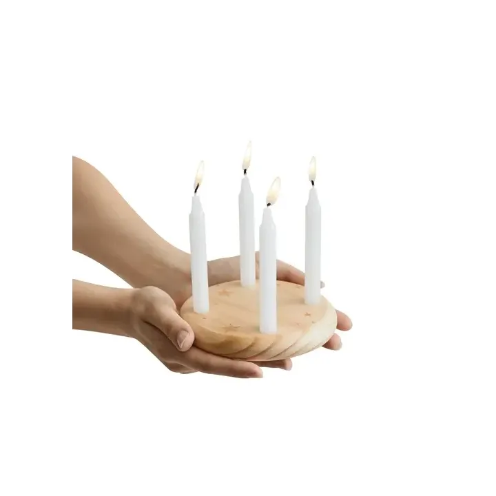 Small wooden advent wreath - 56-0902374