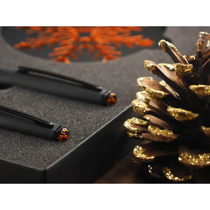 Christmas set, amber coaster and feather set - 1762094