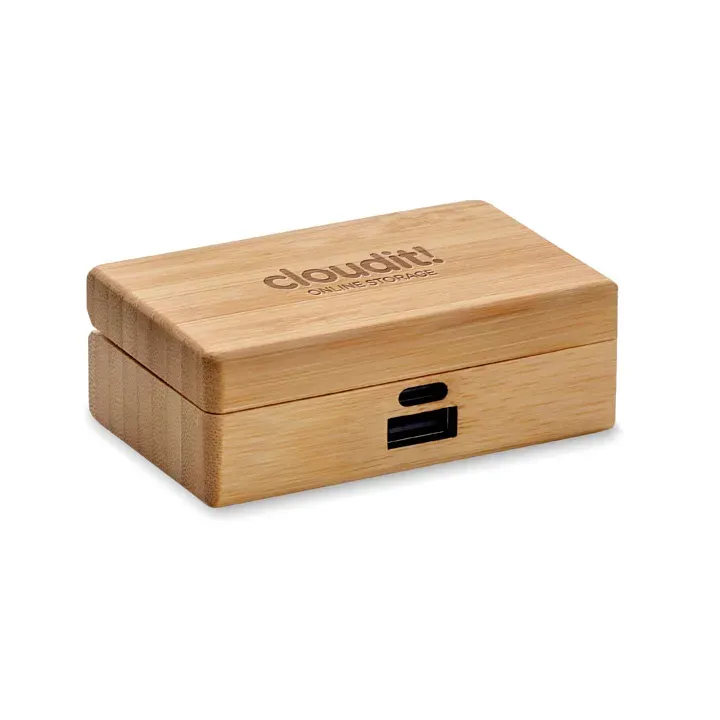 TWS earbuds in bamboo case - MO2303 (MOCN#40)