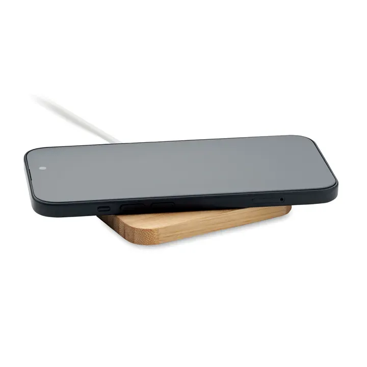 15W wireless charger in bamboo - MO2450 (MOCN#40)
