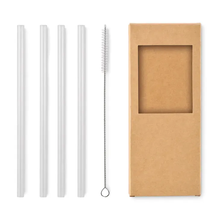 4 reusable glass straws - MO2452 (MOCN#40)