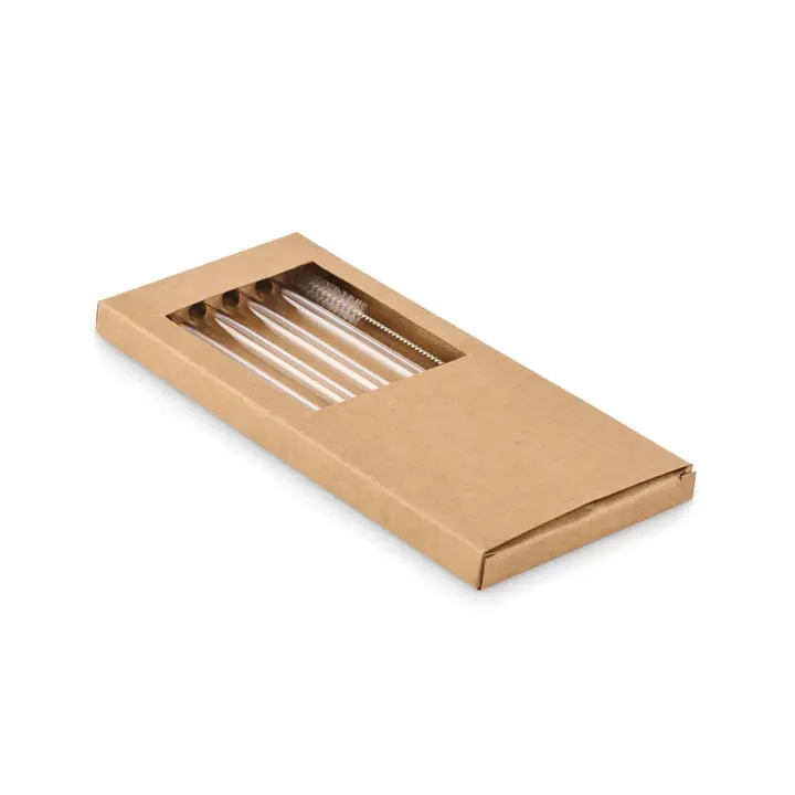 4 reusable glass straws - MO2452 (MOCN#40)