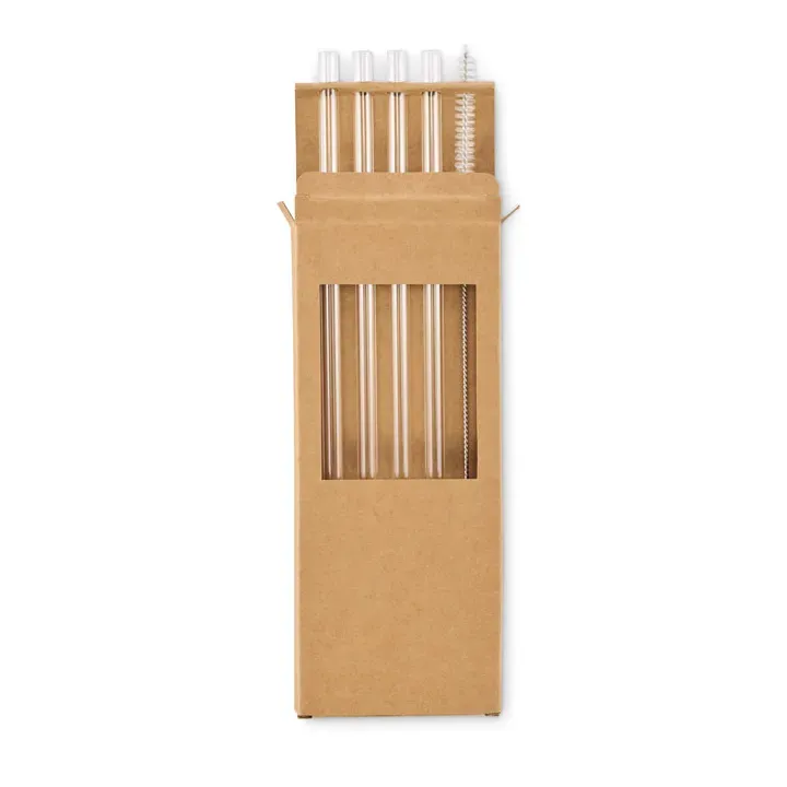 4 reusable glass straws - MO2452 (MOCN#40)