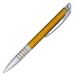 Plastikowy długopis w metalizowanym kolorze - R04432