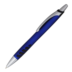 Plastikowy długopis z metalową skuwką - R04441