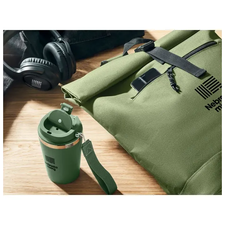 600D Polyester Rolltop Backpack - MO2170