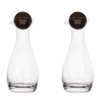 Sagaform Nature Karafki na olej/ocet z korkiem 2 szt. 300ml - LT52203 (gadzety reklamowe)