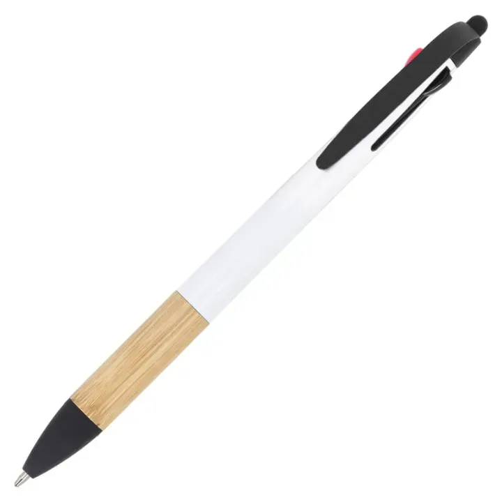 Długopis 3-kolorowy z uchwytem z bambusa - LT80561 (N0001)