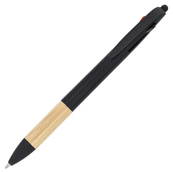 Długopis 3-kolorowy z uchwytem z bambusa - LT80561 (N0002)