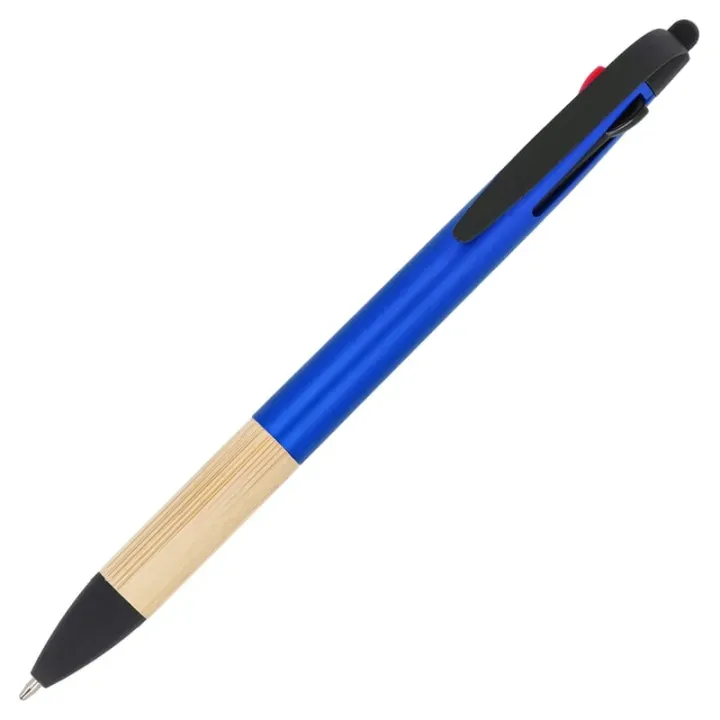 Długopis 3-kolorowy z uchwytem z bambusa - LT80561 (N0011)